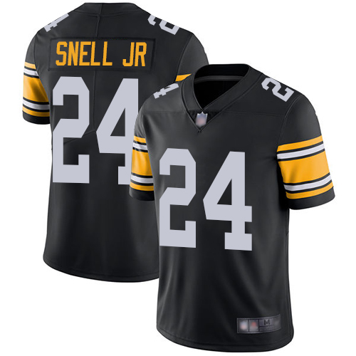Youth Pittsburgh Steelers Football #24 Limited Black Benny Snell Jr. Alternate Vapor Untouchable Nike NFL Jersey->youth nfl jersey->Youth Jersey